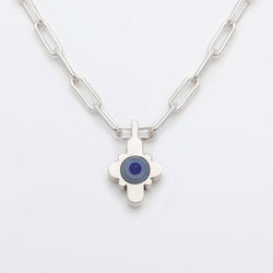 Lee Necklace in Chalcedony and Lapis