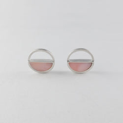 City Earrings in Pink Opal