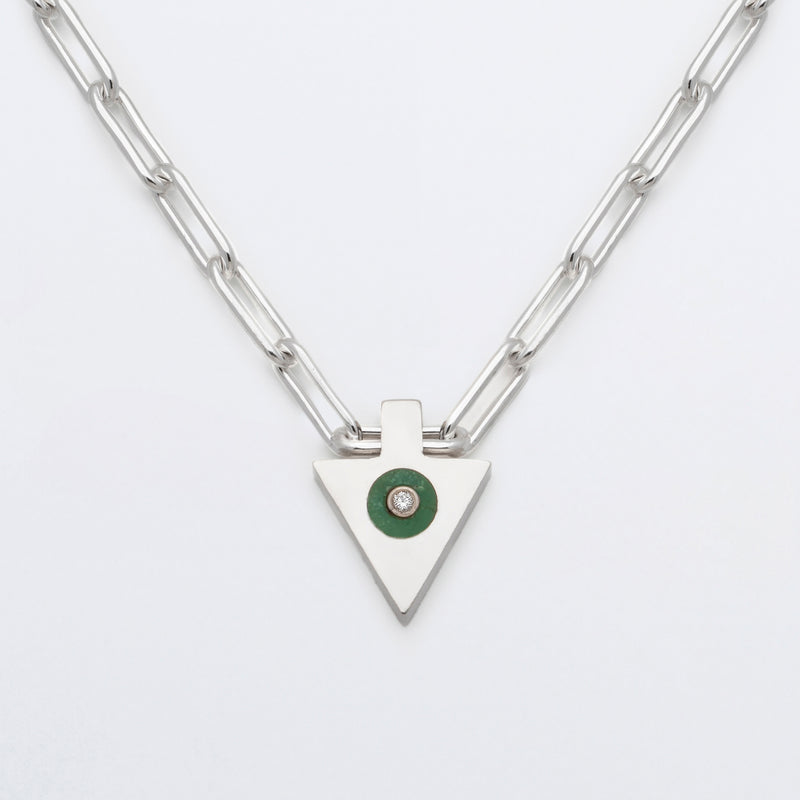 Ara Necklace in Chalcedony and diamond
