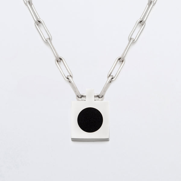 Cube Necklace in Black Jade