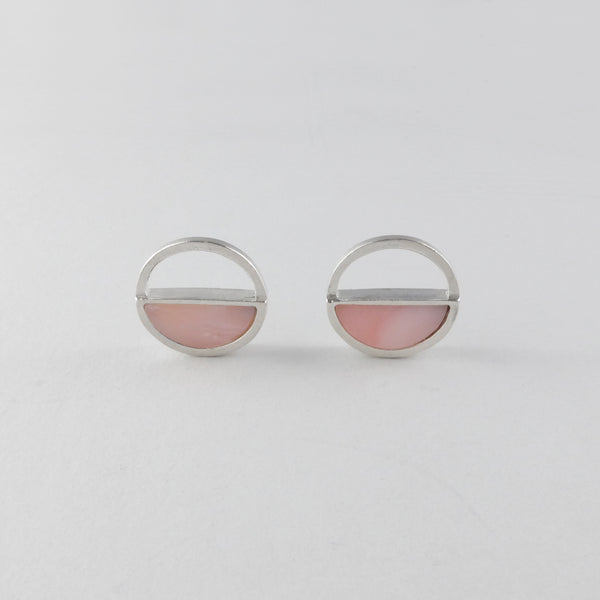 City Earrings in Pink Opal